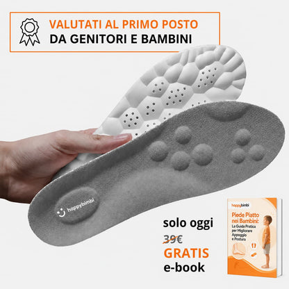 HappyBimbi Soletta per Piedi Piatti | Supporto Plantare Posturale