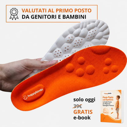 HappyBimbi Soletta per Piedi Piatti | Supporto Plantare Posturale