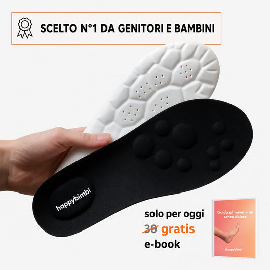 HappyBimbi Soletta per Piedi Piatti Bambini | Supporto Plantare Posturale