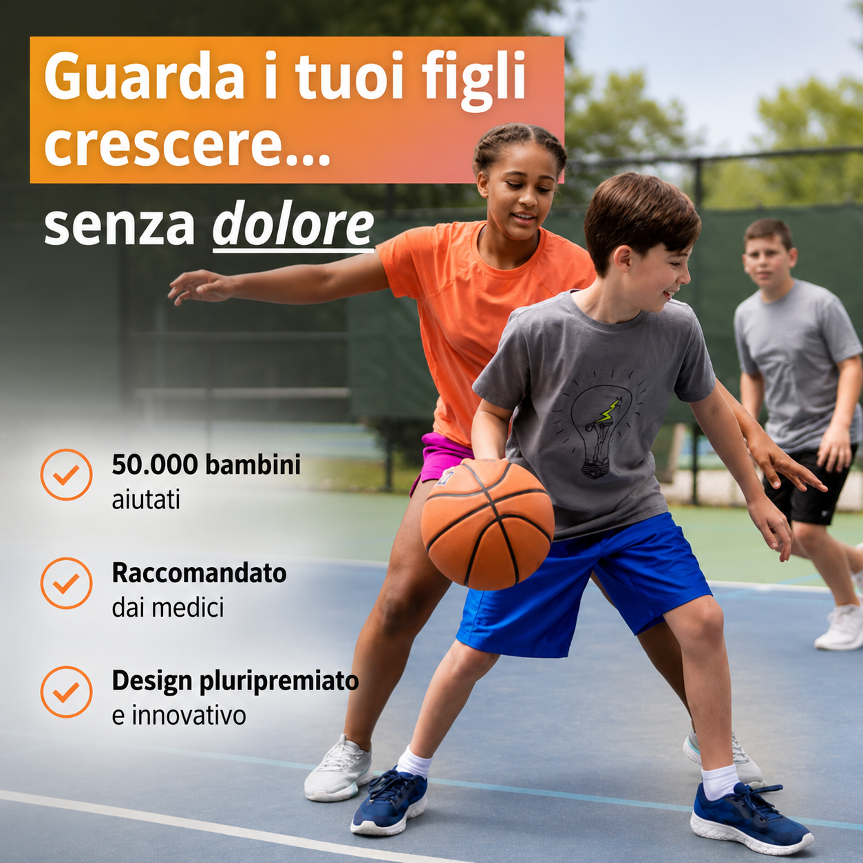 HappyBimbi Soletta per Piedi Piatti Bambini | Supporto Plantare Posturale